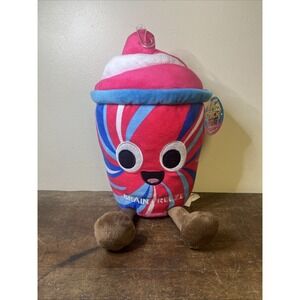 Snack Ums Foodie Plush Slurpie Brain Freeze Drink Collectible Soft Plush Toy 10"